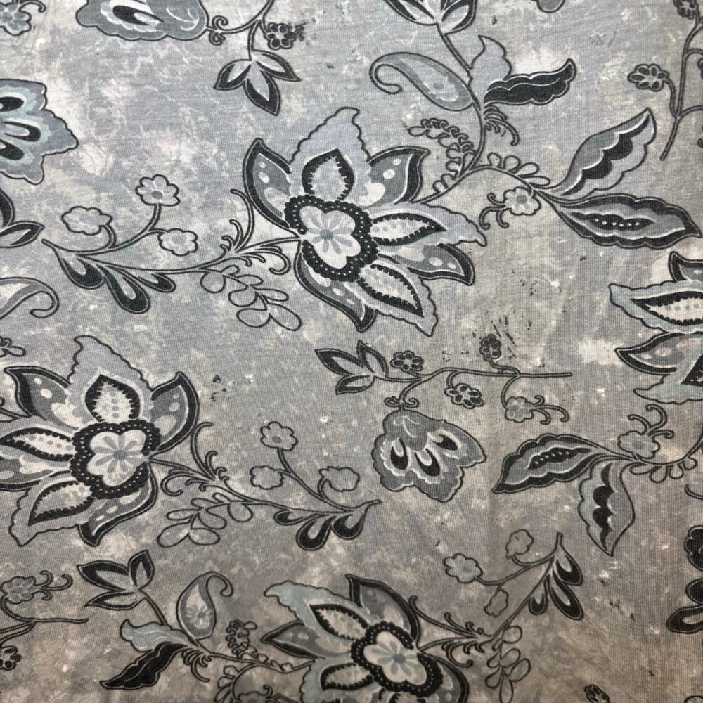 Women's Aventura Grey Black Floral Long Sleeve Dress Size L - Picture 2 of 9
